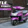 Purple EV Sports electric scooter featuring a stylish design, top speed up to 45 km/h, and 48V/60V battery compatibility for smooth and eco-friendly daily commuting.