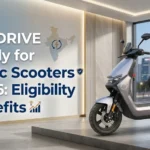 PM E-DRIVE subsidy for electric scooters in 2026 showing eligibility and benefits for EV buyers in India.